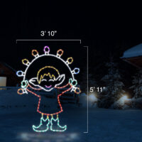 Elf Jumping Light Rope (5'11" H x 3'10" W)