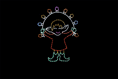 Elf Jumping Light Rope animated Christmas light display