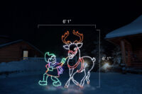 Elf Guiding Reindeer (6'1" H x 6'1" W)