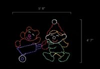 Elf with Wheel 'Bear' O (4'7" H x 5'8" W)