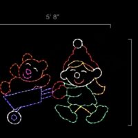 Elf with Wheel 'Bear' O (4'7" H x 5'8" W)