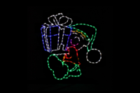 elfcarryinggift2 Elf with Gift Square Photo Christmas light display