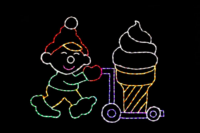 Elf with Ice Cream Cone Christmas light display