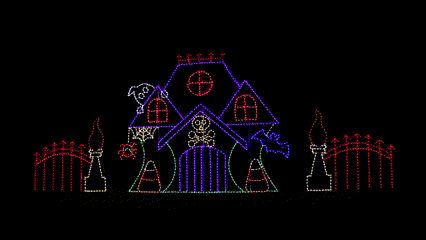 Ghost Mansion and Fence Set (10'6" H x 11'6" W)