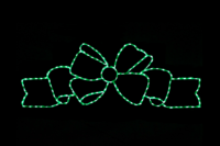 Fancy Bow Green Christmas light display
