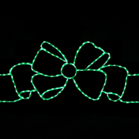 Fancy Bow Green Christmas light display