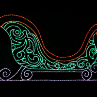 Sleigh Green Christmas light display