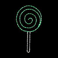 Lollipop Christmas light display