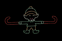 Ground Crew Elf animated Christmas light display