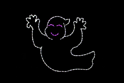 happyghostleft Happy Ghost Facing Left Halloween light display