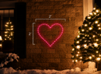 Heart Pink (2' H x 2' W)