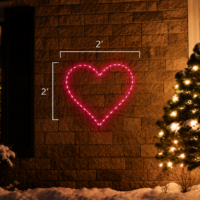 Heart Pink (2' H x 2' W)