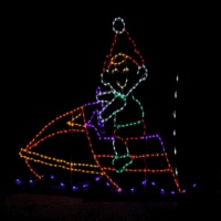 Jetski Elf animated Christmas light display
