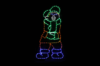 Boy Tossing Snowball in Air (4’11" H x 5'2" W)
