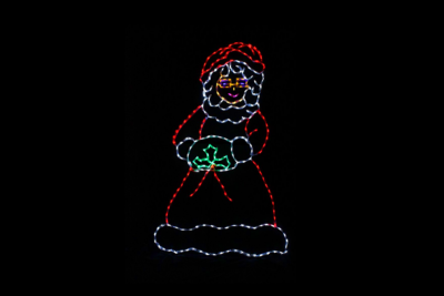 Mrs Santa Christmas light display