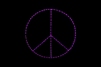 Photo of Peace Symbol light display