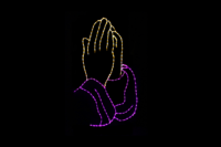 Pray Hands Christmas light display