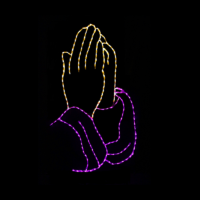 Pray Hands Christmas light display
