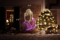 Praying Hands Light Silhouette (5'6" H x 3'4" W)