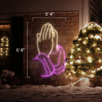 Praying Hands Light Silhouette (5'6" H x 3'4" W)