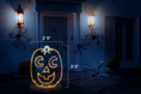 Pumpkin With Crescent Eyes (3'6" H x 2'8" W)
