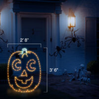 Pumpkin With Crescent Eyes (3'6" H x 2'8" W)