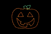 Pumpkin Smiles Halloween light display