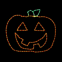 Pumpkin Smiles Halloween light display