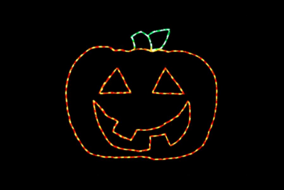 Pumpkin Smiles Halloween light display