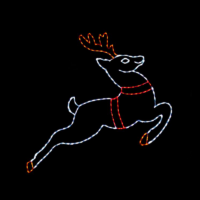 Reindeer Flying Deer Christmas light display