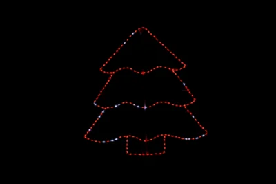 Colorful Christmas Tree RGB  (6' H x 5'11" W)