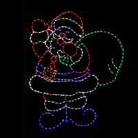 Santa Bag Christmas light display