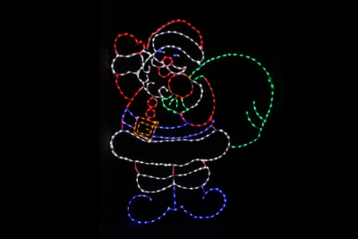 Santa Bag Christmas light display