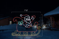 Santa In Sleigh Waving (5'7" H x 7'5" W)