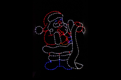 santalist Santa List Christmas light display