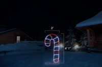 Single Candy Cane Silhouette Facing Left (4'1" H x 2' W)