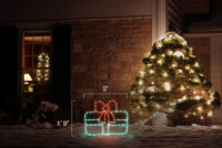 Single Gift Red Ribbon Green Box (1'9" H x 2' W)