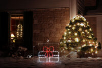 Single Gift Red Ribbon White Box (1'9" H x 2' W)