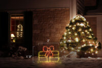 Single Gift Red Ribbon Yellow Box (1'9" H x 2' W)