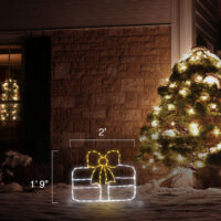 Single Gift Yellow Ribbon White Box (1'9" H x 2' W)