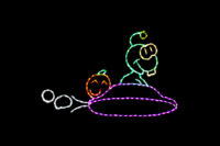 Single Flying Saucer Christmas light display