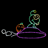 Single Flying Saucer Christmas light display