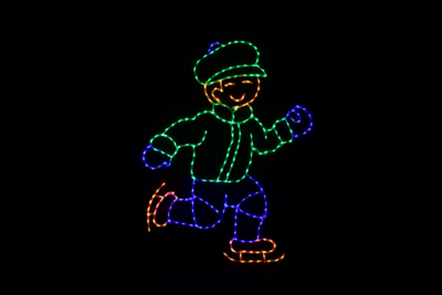 skateboy Skating Boy Christmas light display