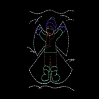 Snowangel animated Christmas light display