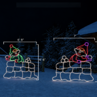 snowball-elves-scaled2 Snowball Elves (Elf #one 6’6" H x 6'8" W - Elf #two 7' H x 7' W )