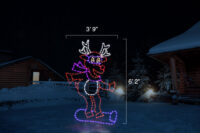 Snowboarding Reindeer (6'2" H x 3'9" W)
