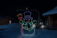 Wire Frame Snowman (6'2" H x 5' W)