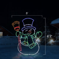 Wire Frame Snowman (6'2" H x 5' W)