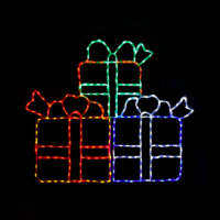 Stack of Gifts Christmas light display