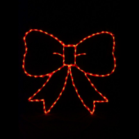 Bow Red Christmas light display